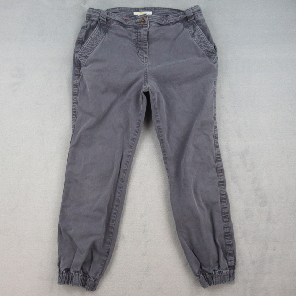 Boden Jogger Pants Womens 4P Gray Elastic Cuff Casual Stretch Cotton Blend